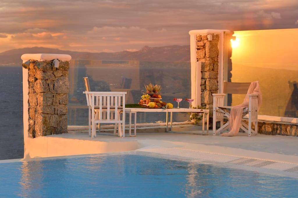 Mykonos Town Mykonos Sea View Luxury Villa By Calypso Sunset Villas מראה חיצוני תמונה