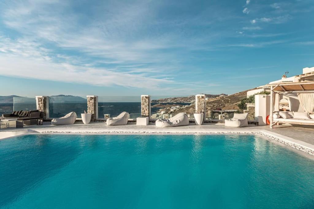 Mykonos Town Mykonos Sea View Luxury Villa By Calypso Sunset Villas מראה חיצוני תמונה