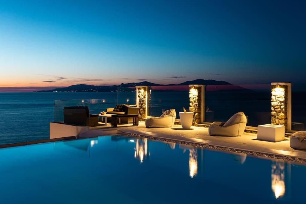 Mykonos Town Mykonos Sea View Luxury Villa By Calypso Sunset Villas מראה חיצוני תמונה