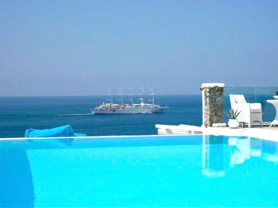 Mykonos Town Mykonos Sea View Luxury Villa By Calypso Sunset Villas מראה חיצוני תמונה