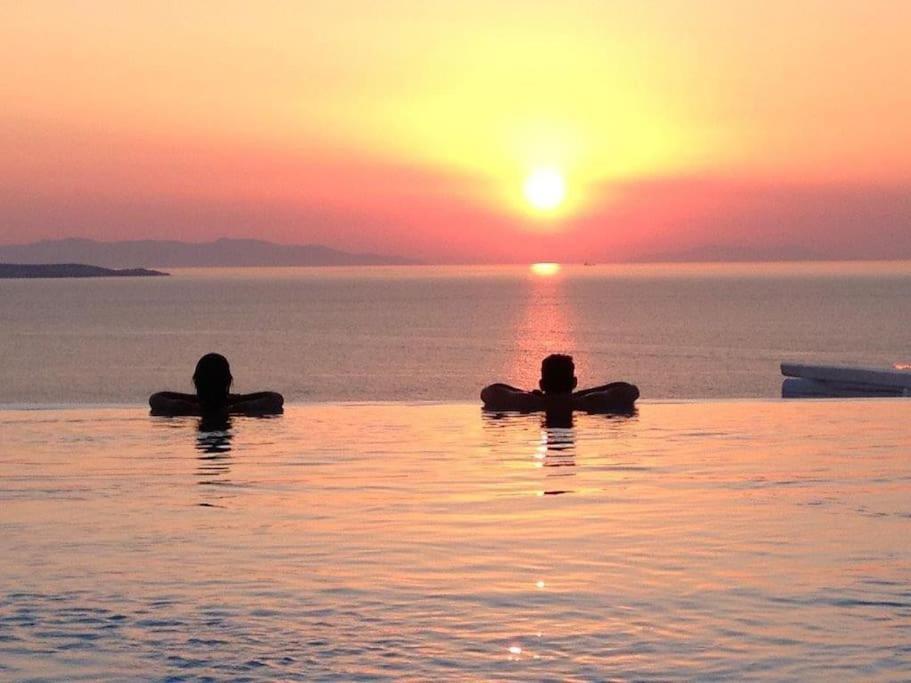 Mykonos Town Mykonos Sea View Luxury Villa By Calypso Sunset Villas מראה חיצוני תמונה