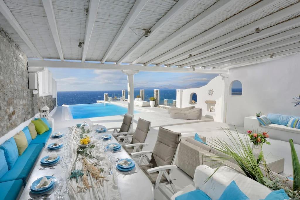 Mykonos Town Mykonos Sea View Luxury Villa By Calypso Sunset Villas מראה חיצוני תמונה