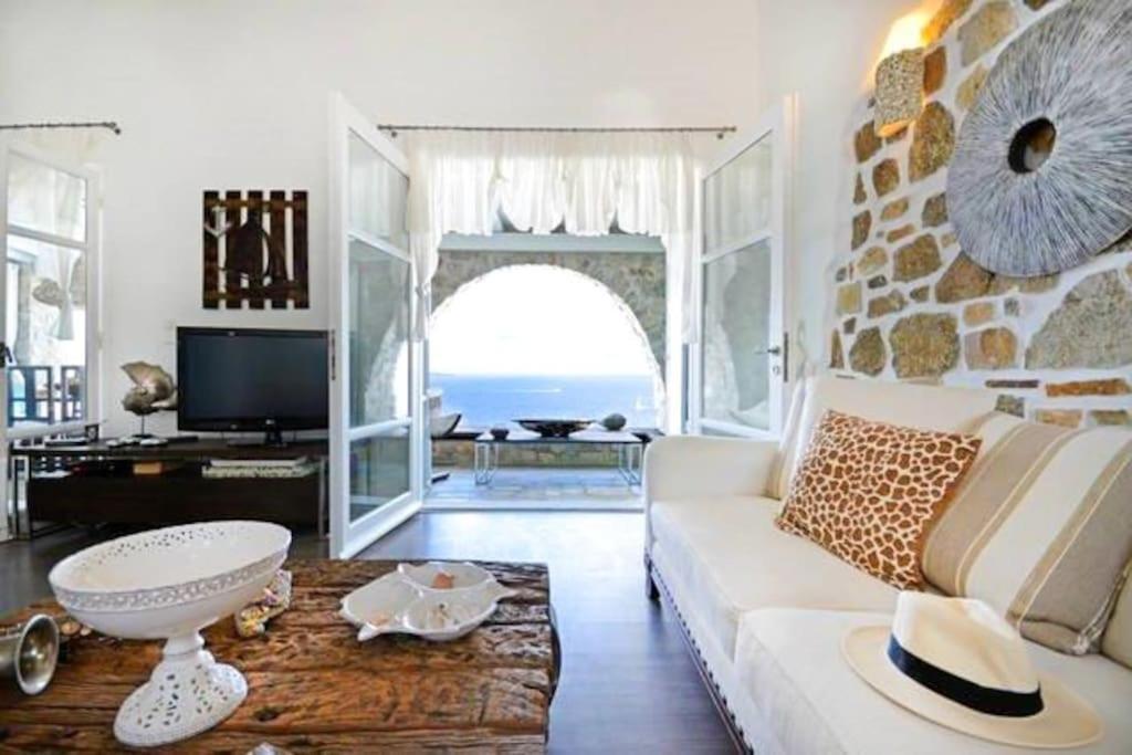 Mykonos Town Mykonos Sea View Luxury Villa By Calypso Sunset Villas מראה חיצוני תמונה