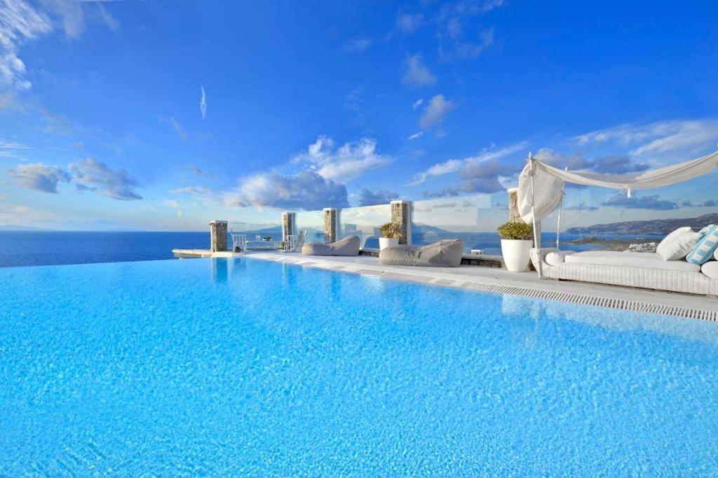 Mykonos Town Mykonos Sea View Luxury Villa By Calypso Sunset Villas מראה חיצוני תמונה