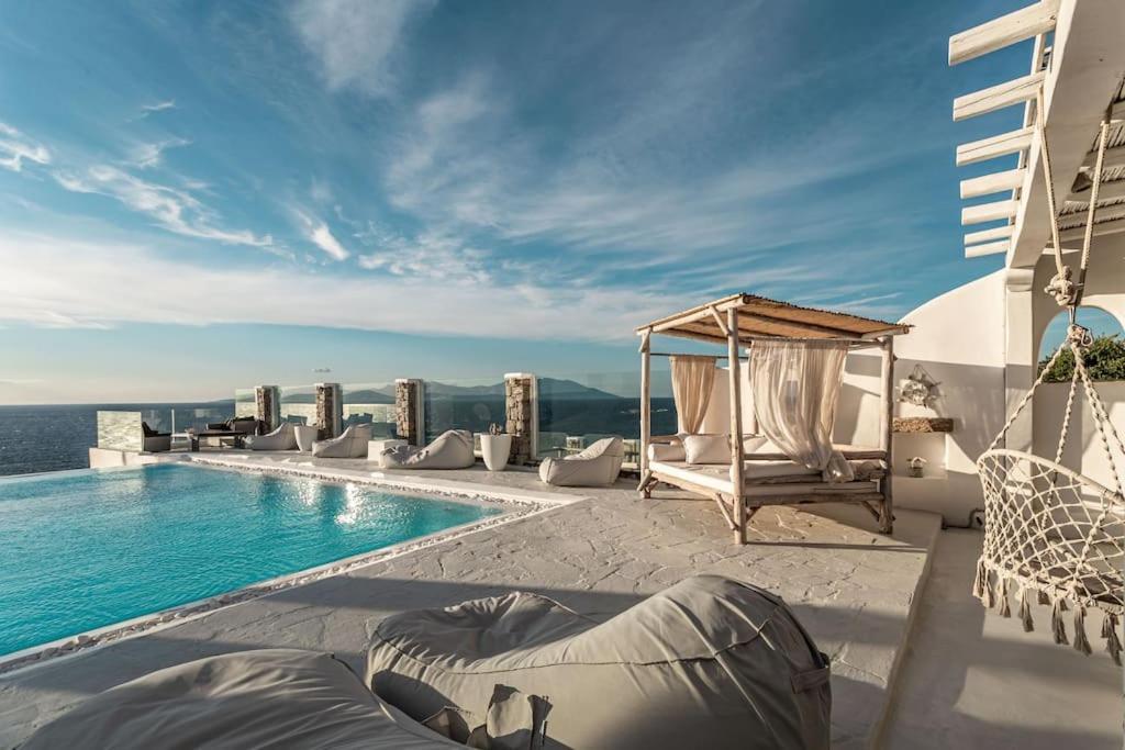 Mykonos Town Mykonos Sea View Luxury Villa By Calypso Sunset Villas מראה חיצוני תמונה