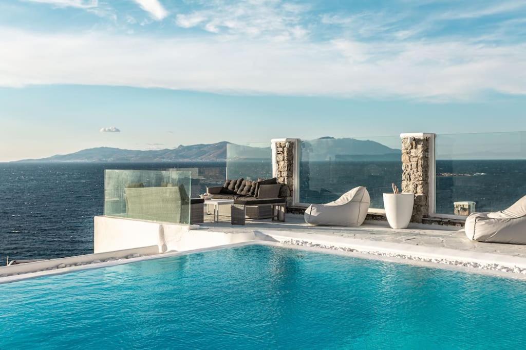 Mykonos Town Mykonos Sea View Luxury Villa By Calypso Sunset Villas מראה חיצוני תמונה