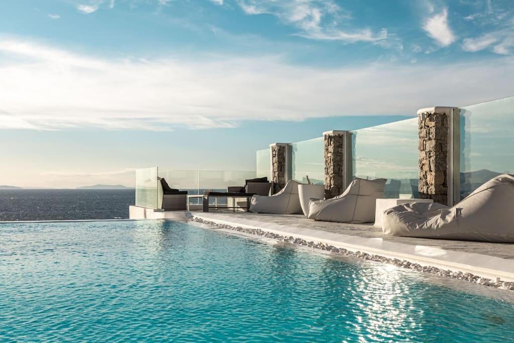 Mykonos Town Mykonos Sea View Luxury Villa By Calypso Sunset Villas מראה חיצוני תמונה